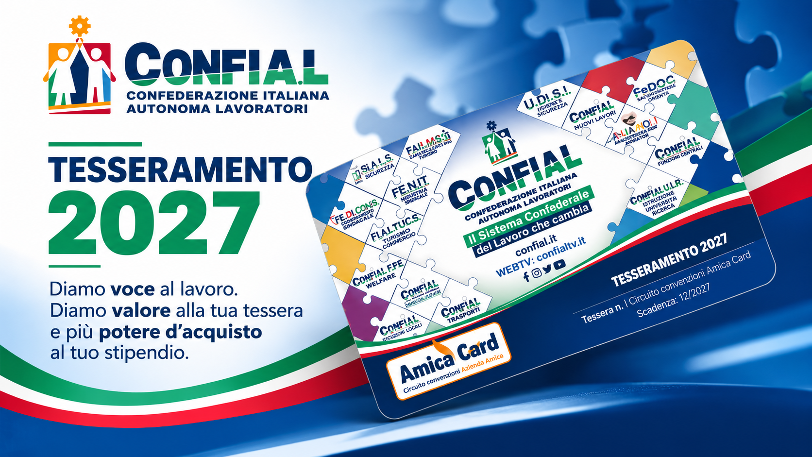 Tesseramento CONFIAL 2027: tutela, servizi e vantaggi per gli iscritti